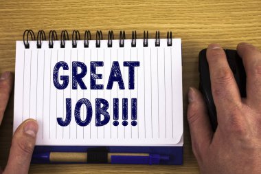 Büyük iş motivasyonel ara gösterilen metin işareti. Kavramsal fotoğraf mükemmel iş de iyi sonuçlar iltifat