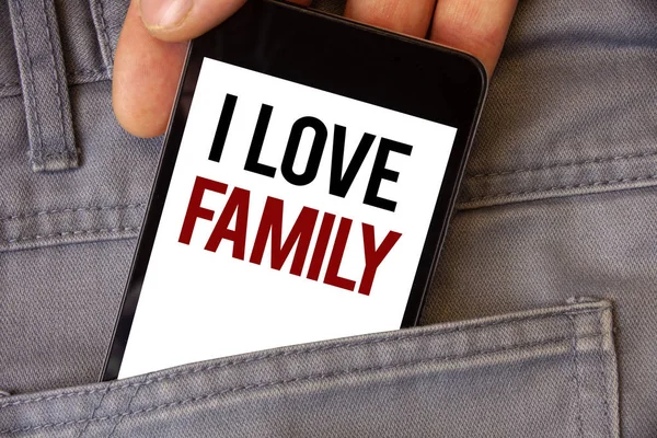 Scrittura Concettuale Mano Che Mostra Love Family Business Photo Textss — Foto Stock