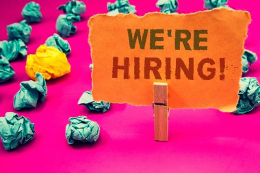 Çoğu işe motivasyonel dediğimiz gösterilen metin işareti. Kavramsal fotoğraf yetenek avcılık iş istedim işe alım