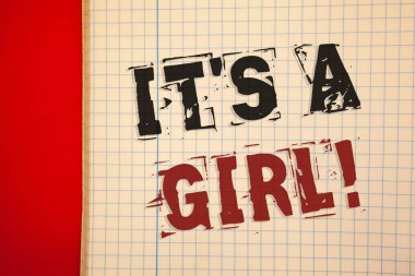 textss bu olan bir kız motivasyonel Call yazma kelimeler. Kadın bebek cinsiyet için iş kavramı ortaya kutlama