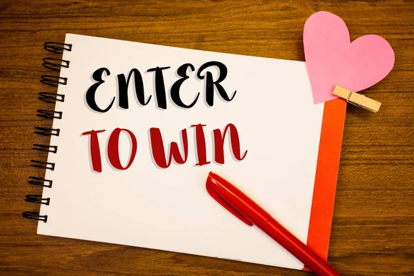 kelime textss Enter kazanmak için yazma. Ödül ödül şans Giveaway bir Web sitesi ziyaret ettiğiniz için verilen ödül için iş kavramı