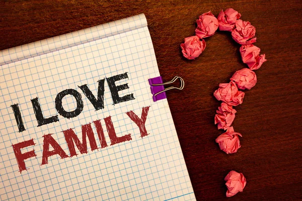 Scrittura Concettuale Mano Che Mostra Love Family Business Photo Showcase — Foto Stock