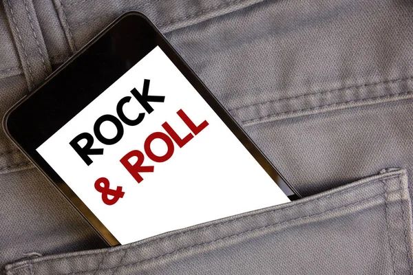 Handwriting Texts Writing Rock Roll Concept Meaning Musical Genre Type — Stock Photo, Image