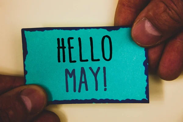 Metinler Merhaba Olabilir Motivasyonel Ara Yazma Kelimeler Nisan Springman Üzerinde — Stok fotoğraf