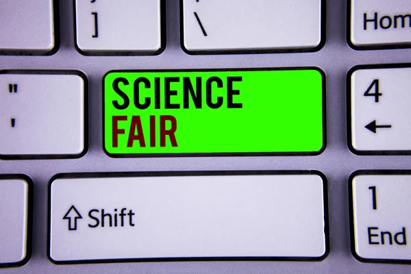 Λέξεις Που Γράφετε Κείμενα Science Fair Επιχειρηματική Ιδέα Για Σχολικό — Φωτογραφία Αρχείου