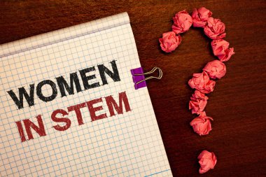 Kavramsal el kadınlar içinde kök gösterilen yazma. Bilim Teknoloji Mühendislik Matematik bilim adamı araştırma vitrine iş fotoğraf