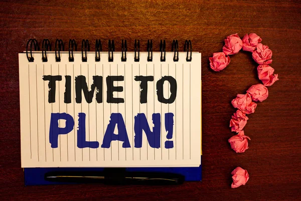 Zaman planı motivasyonel arama için yazma el yazısı metinler. Fikir geliştirme an strateji düşünme anlam kavramı