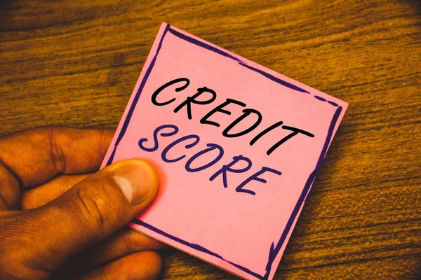 Writing Note Showing Credit Score Business Photo Showcasing Capacity Repay — Stock Photo, Image