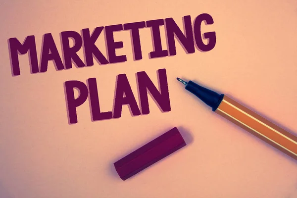 Escritura Manual Conceptual Que Muestra Plan Marketing Foto Negocios Mostrando — Foto de Stock