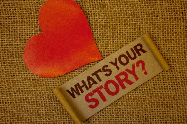 무엇입니까 당신의 이야기 텍스트를 작성입니다 빨간색 테두리와 콘텐츠 분홍색 스러운 — 스톡 사진