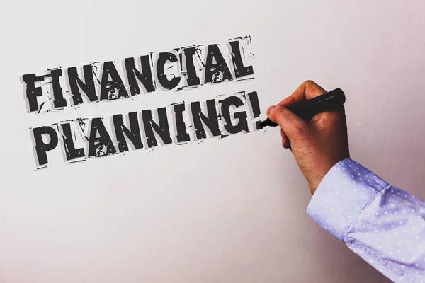 Texte Manuscrit Planification Financière Appel Motivationnel Concept Signifiant Stratégie Planification — Photo