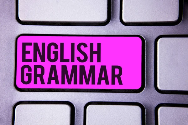 Writing Obs Visar Engelsk Grammatik Företag Foto Skylta Språk Kunskaper — Stockfoto