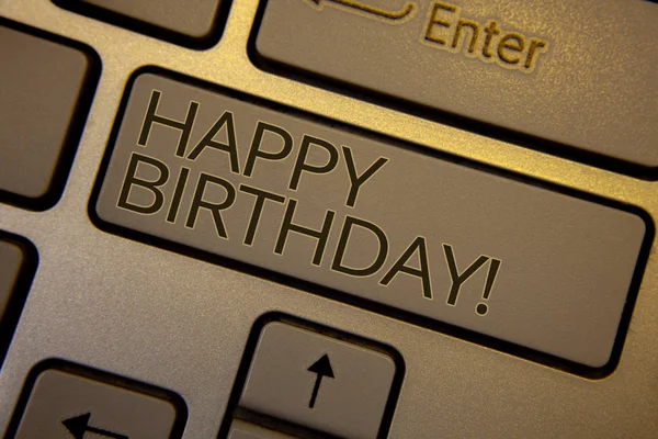 Word Schrijven Tekst Happy Birthday Motiverende Noemen Businessconcept Voor Gefeliciteerd — Stockfoto