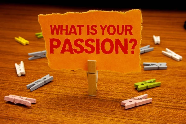 Your Passion Sorudur Gösterilen Yazma Birisi Onun Hayalleri Umutları Ataç — Stok fotoğraf
