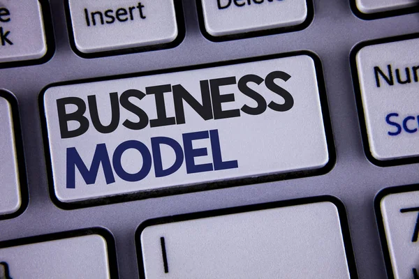 Escrita Mão Conceitual Mostrando Modelo Negócio Business Photo Showcasing Plano — Fotografia de Stock