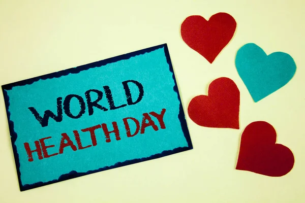 Texto Escritura Palabras Día Mundial Salud Concepto Negocio Para Fecha — Foto de Stock