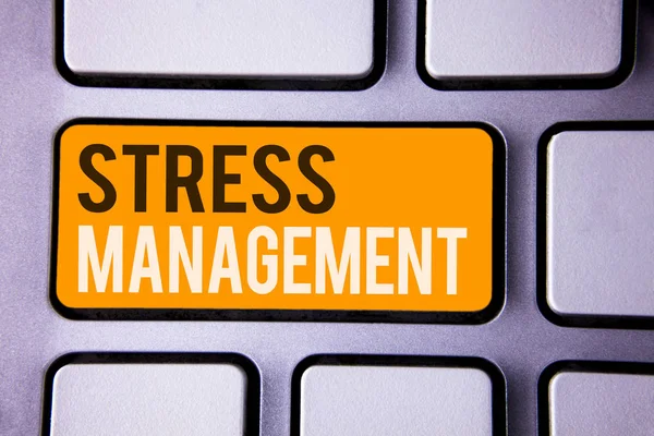 Conceptuele Hand Schrijven Weergegeven Stress Management Zakelijke Foto Tekst Meditatie — Stockfoto