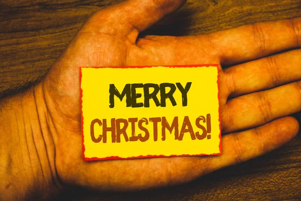 Conceptuele Hand Schrijven Weergegeven Merry Christmas Motiverende Noemen Zakelijke Foto — Stockfoto