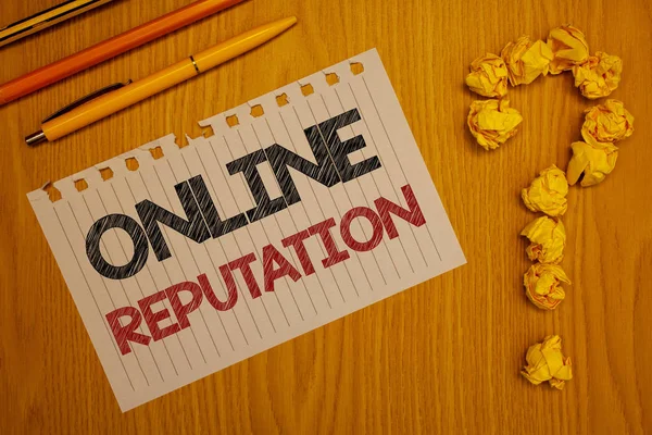 Conceptual Hand Writing Showing Online Reputation Business Photo Text Reliability — Stock Photo, Image