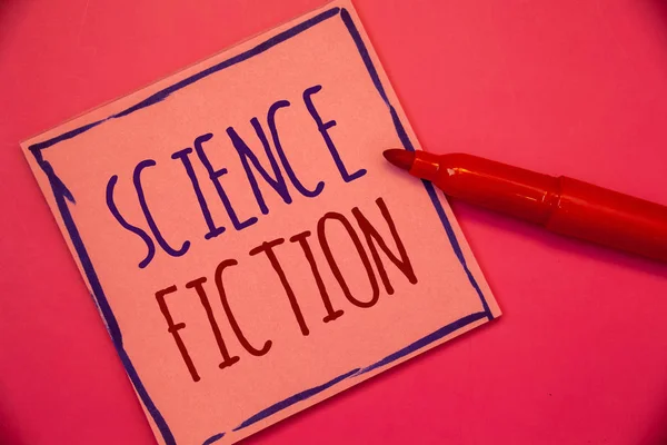 Opmerking Weergegeven Science Fiction Schrijven Zakelijke Foto Presentatie Fantasy Entertainment — Stockfoto