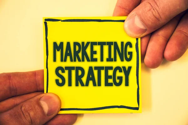 Scrittura Concettuale Mano Che Mostra Strategia Marketing Business Photo Text — Foto Stock