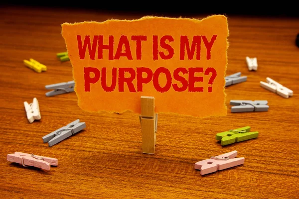 Writing Note Showing What Purpose Question Business Photo Showcasing Direction — Stock Photo, Image