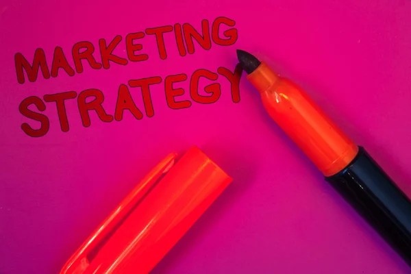 Escritura Manual Conceptual Que Muestra Estrategia Marketing Texto Foto Negocios — Foto de Stock