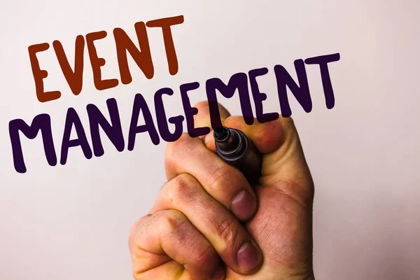 Γράφοντας Κείμενο Λέξη Event Management Επιχειρηματική Ιδέα Για Ειδική Περίσταση — Φωτογραφία Αρχείου