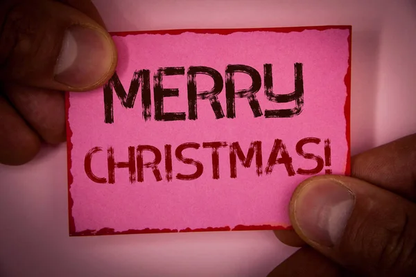 Handgeschreven Tekst Merry Christmas Motiverende Noemen Concept Wat Betekent Vakantie — Stockfoto