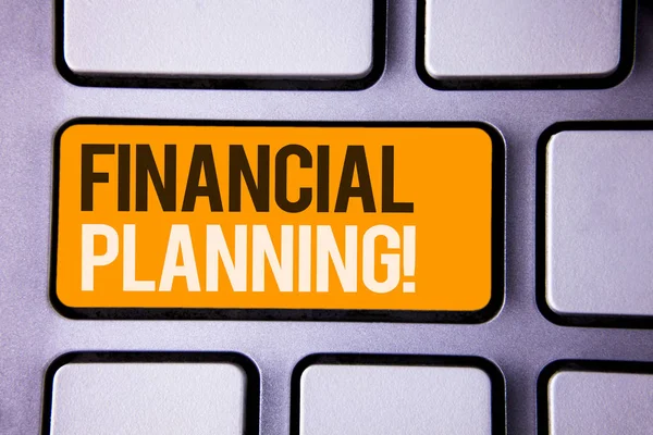 Conceptual Hand Writing Showing Financial Planning Motivational Call Business Photo — Stock Photo, Image