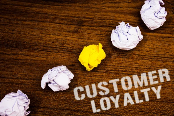 Text Sign Showing Customer Loyalty Conceptual Photo Client Satisfaction Long — Stock Photo, Image