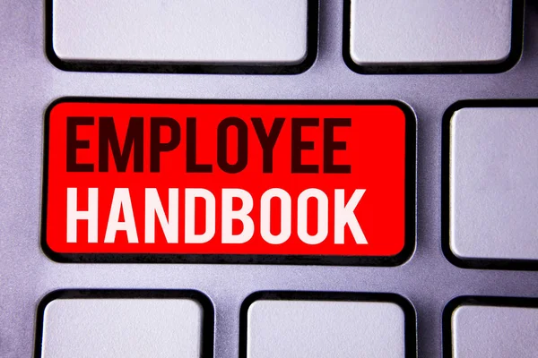 Word Writing Text Employee Handbook Geschäftskonzept Für Dokument Manuelle Vorschriften — Stockfoto