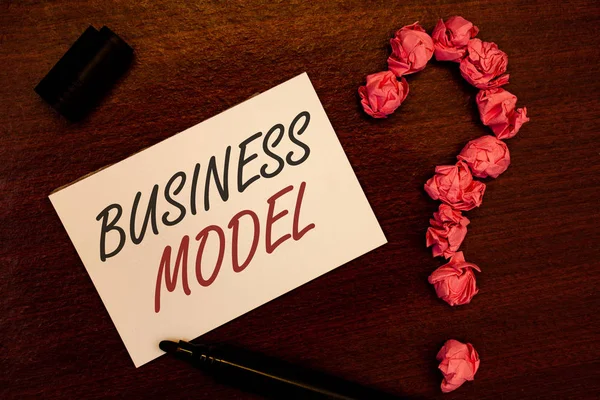 Tekst Teken Weergegeven Business Model Conceptuele Foto Innovatieve Strategische Plan — Stockfoto