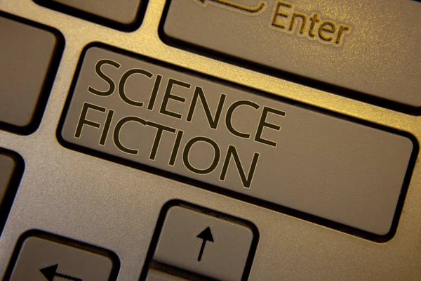 Texte Écriture Mots Science Fiction Concept Affaires Pour Fantasy Entertainment — Photo