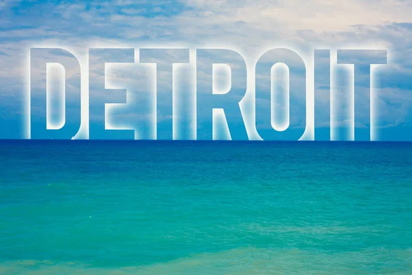 Texto Escritura Detroit Concepto Negocio Para Ciudad Los Estados Unidos — Foto de Stock