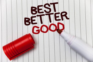 Kavramsal el en iyi iyi iyi gösterilen yazma. İş fotoğraf vitrine geliştirmek kendinizi seçme en iyi seçim karar geliştirme beyaz arka plan marker aşk mesajı fikir anılar Tapınağı