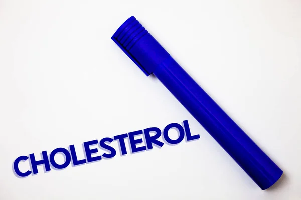 Kézírás Szöveg Koleszterin Koncepció Azaz Alacsony Sűrűségű Lipoprotein Magas Sűrűségű — Stock Fotó