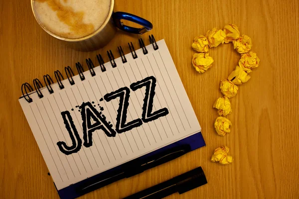 Testo Calligrafico Jazz Concetto Significato Tipo Musica Origine Nera Americana — Foto Stock