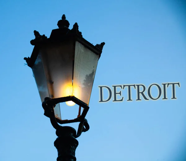 Conceptual Hand Writing Showing Detroit Business Photo Text City United — Stock Photo, Image