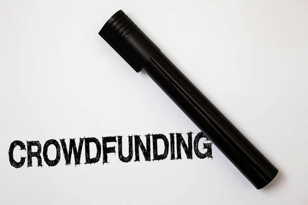Word Writing Text Crowdfunding Business Concept Funding Project Raising Money — Stock Photo, Image