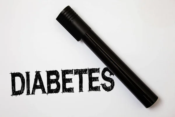 Texto Escritura Palabras Diabetes Concepto Negocio Para Enfermedad Crónica Asociada — Foto de Stock