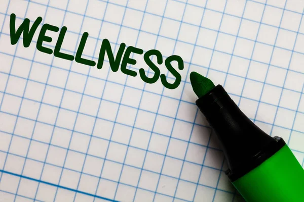 Writing Note Showing Wellness Business Photo Showcasing Making Healthy Choices — Stock Photo, Image