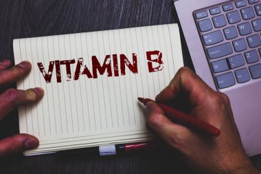 Word metin Vitamin b iş kavramı son derece önemli kaynakları ve faydaları vitaminlerinin folat Not defteri marker kalem fikirleri düşünceleri laptop tuş takımı anahtar bilgisayar netbook için yazma