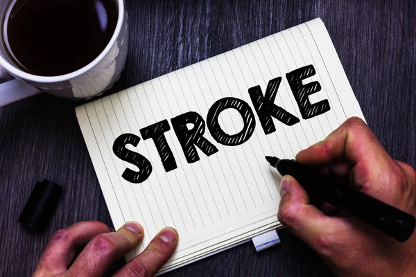 Text Tecken Visar Stroke Konceptuella Foto Patienter Förlorar Medvetandet Grund — Stockfoto