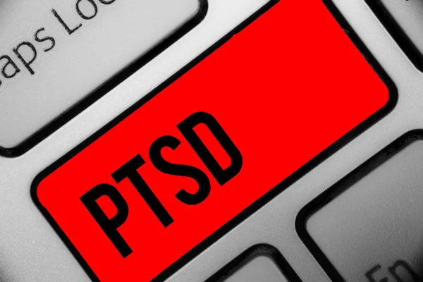 Manuscrito Texto Escrita Ptsd Conceito Significado Post Traumatic Stress Disorder — Fotografia de Stock