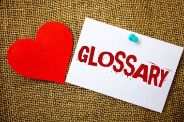 Kavramsal el sözlük gösterilen yazma. Terimlerin anlamları kelime açıklamaları mesaj Not Jüt arka plan kırmızı kalp harfleri ile iş fotoğraf metin alfabetik listesini grunge fikir seviyorum