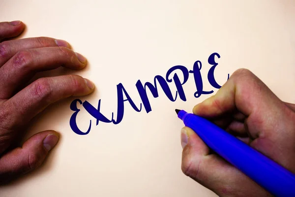 Conceptual Hand Writing Showing Example Business Photo Showcasing Illustration Sample — Stock Photo, Image