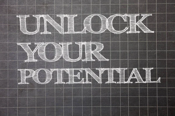 Uwaga Pisanie Wyświetlono Unlock Your Potential Biznesowe Zdjęcie Prezentujący Dostępu — Zdjęcie stockowe