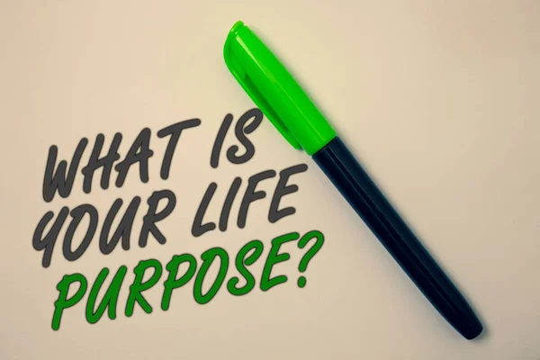 Manuscrito Texto Escrito What Your Life Purpose Question Conceito Que — Fotografia de Stock