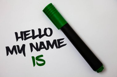 Merhaba benim adı şu ki iş gösterilen yazma kavramsal el fotoğraf metin tanıtmak kendinizi biriyle görüşmeye yeni sunu beyaz arka plan marker kalem güzel düşünceler mesaj fikir anılar